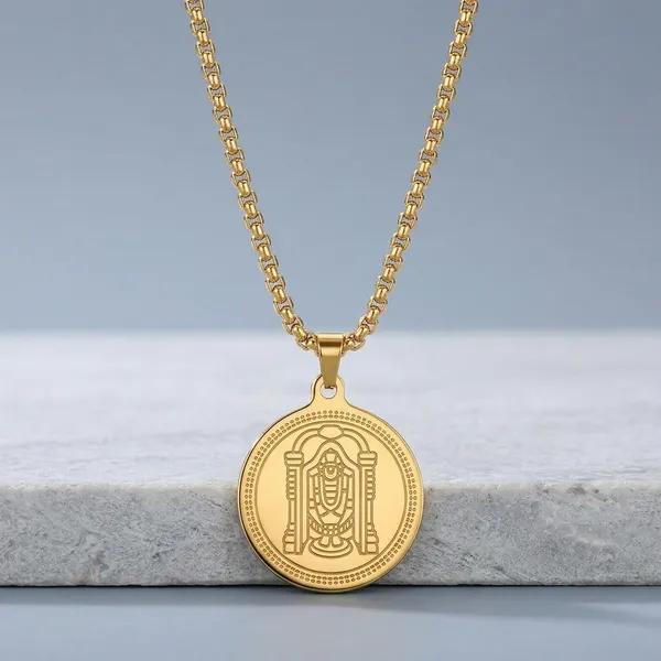Gold_Steel_Religious_Circular_Pendant_Chain_For_Men
