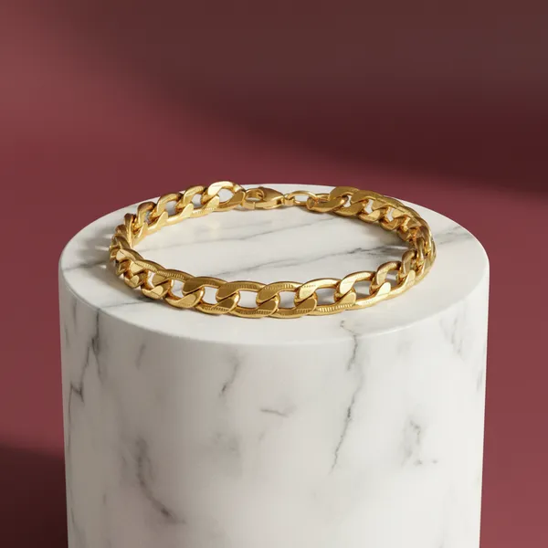 Gold_Plated_Stainless_Steel_Curb_Link_Chain_Bracelet_For_Men
