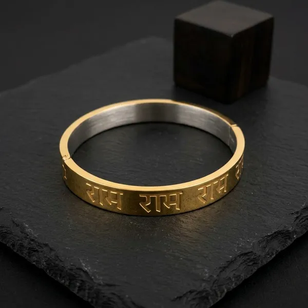 Gold_Steel_Sanskrit_Mantra_Engraved_Kada_Bracelet_For_Men