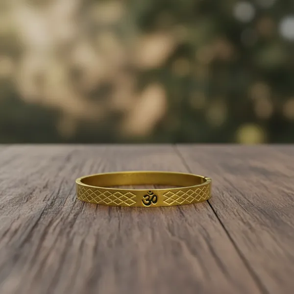 Gold_Stainless_Steel_Plated_Om_Engraved_Adjustable_Cuff_Kada_For_Men