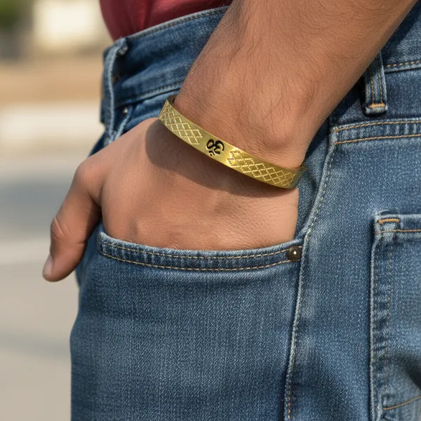 Gold_Stainless_Steel_Plated_Om_Engraved_Adjustable_Cuff_Kada_For_Men