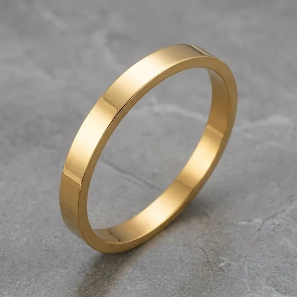 Gold_Steel_Polished_Circular_Bangle_Kada_Bracelet_For_Men