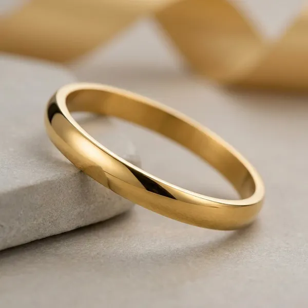 Gold_Steel_Smooth_Oval_Profile_Kada_Bracelet_For_Men