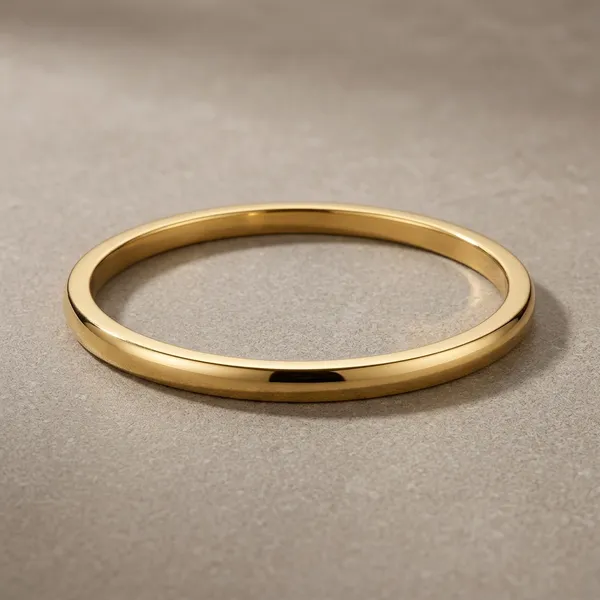 Gold_Steel_Polished_Round_Bangle_Kada_Bracelet_For_Unisex