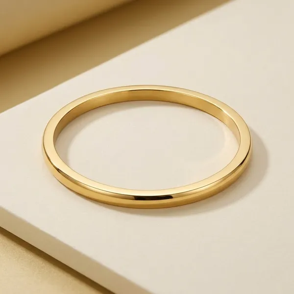 Gold_Steel_Polished_Round_Bangle_Kada_Bracelet_For_Unisex