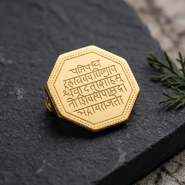 Gold_Stainless_Steel_Plated_Shivaji_Maharaj_Mudra_Brooch_Pin_For_Men
