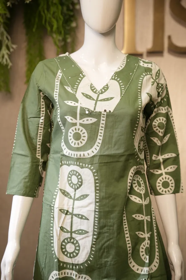 Green_Cotton_Printed_Coord_Set_For_Women