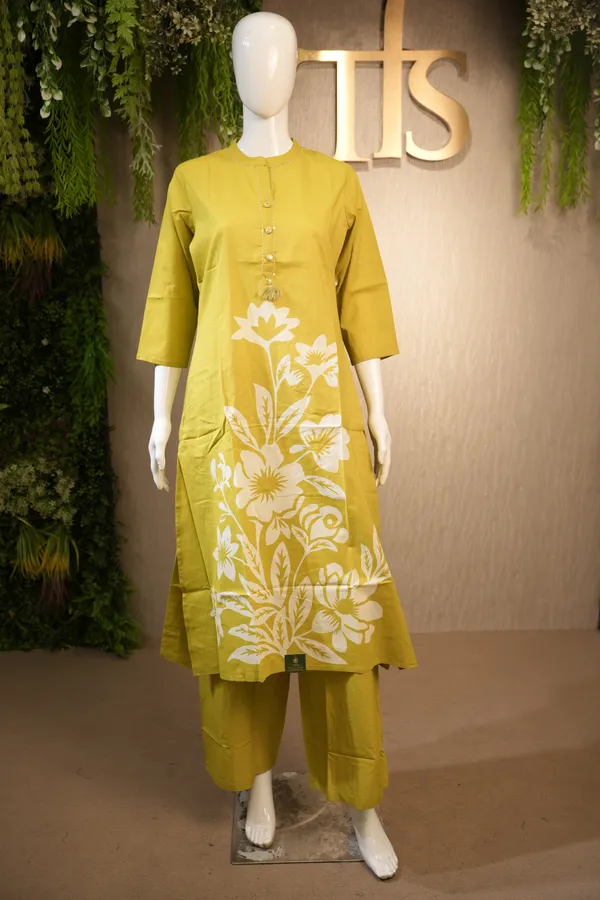 Lemon_Green_Cotton_Printed_Coord_Set_For_Women