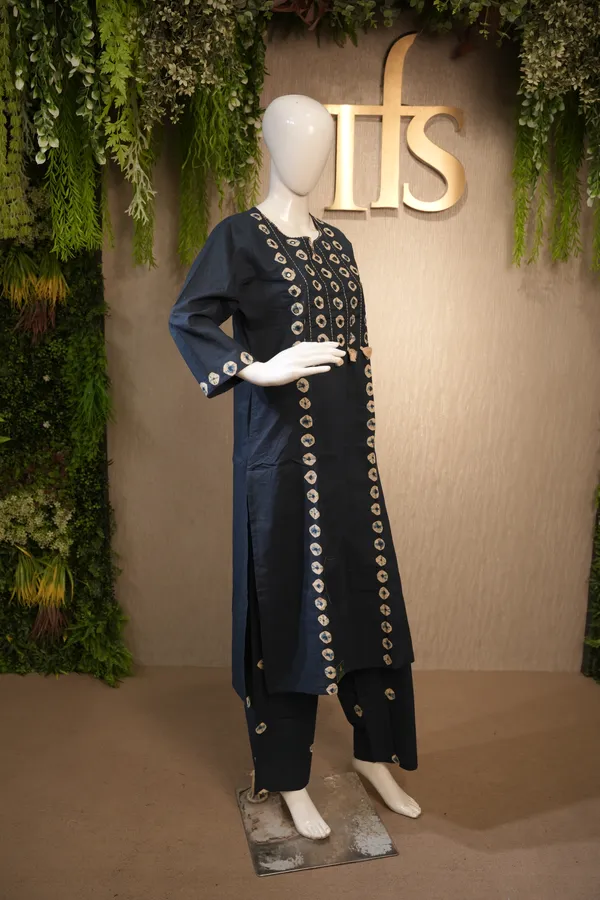 Navy_Blue_Cotton_Printed_Suit_With_Mirror_Work_Dupatta_For_Women