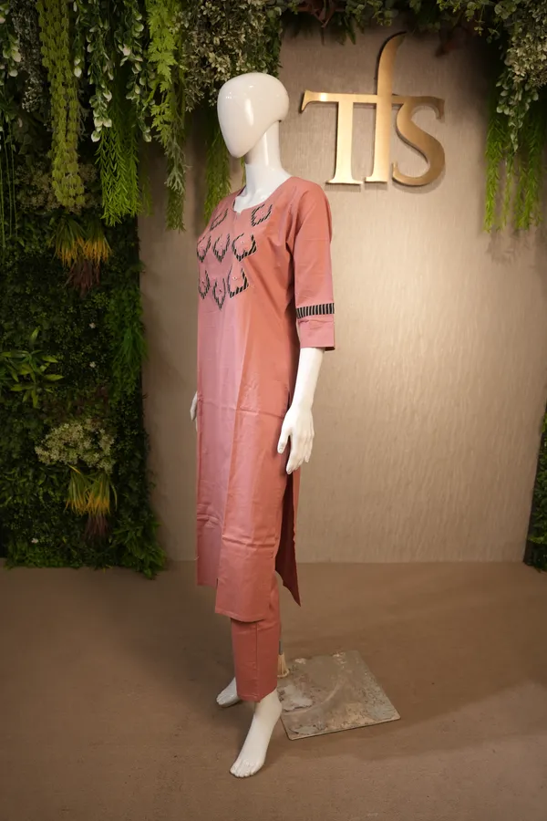 Solid_Pitch_Cotton_Suit_With_Hand_Painted_Dupatta_For_Women