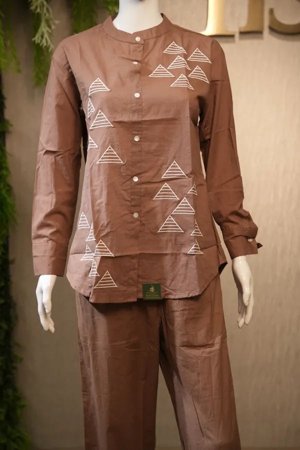 Chocolate_Brown_Cotton_Coord_Set_For_Women