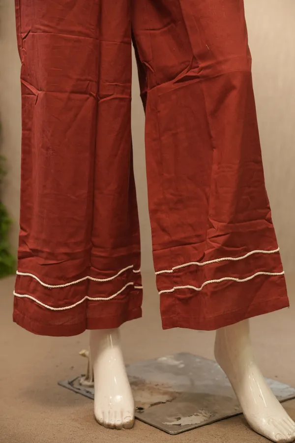 Red_Cotton_Thread_Work_Coord_Set_For_Women