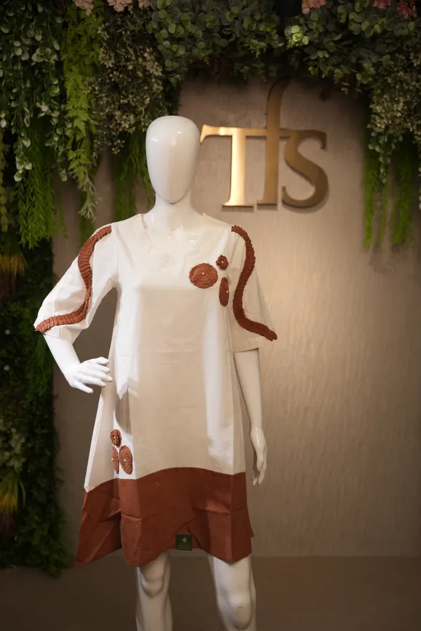 Khadi_Orange_Brown_Cotton_Khadi_Kurti_For_Women