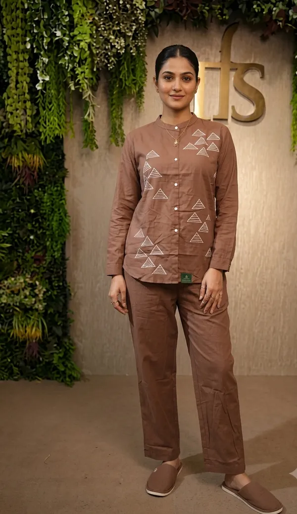 Chocolate_Brown_Cotton_Coord_Set_For_Women