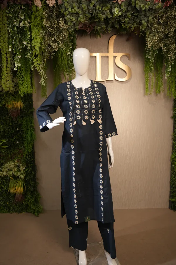 Navy_Blue_Cotton_Printed_Suit_With_Mirror_Work_Dupatta_For_Women