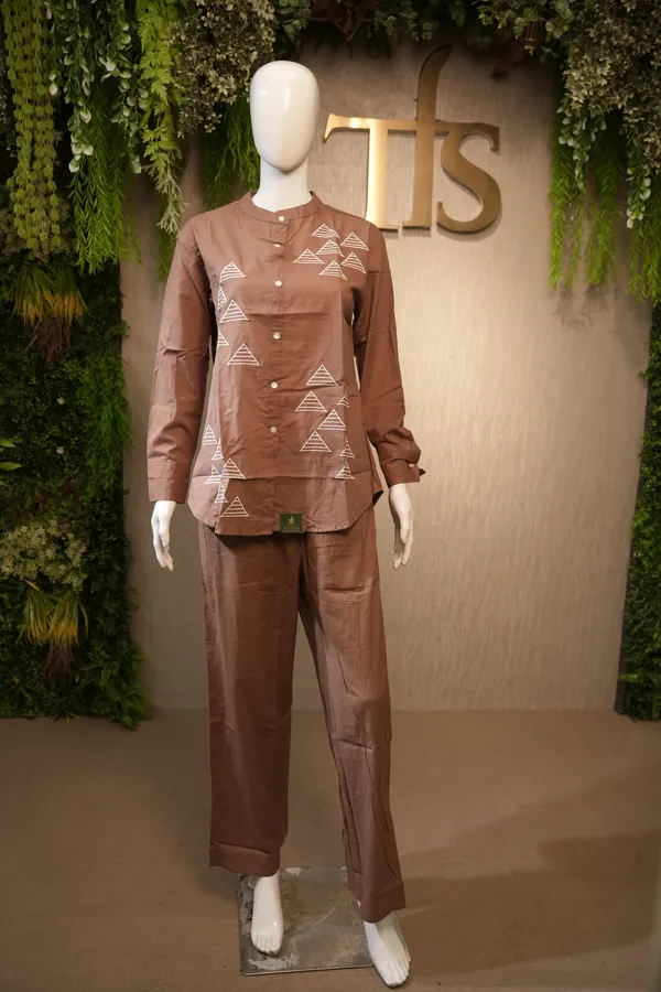 Chocolate_Brown_Cotton_Coord_Set_For_Women