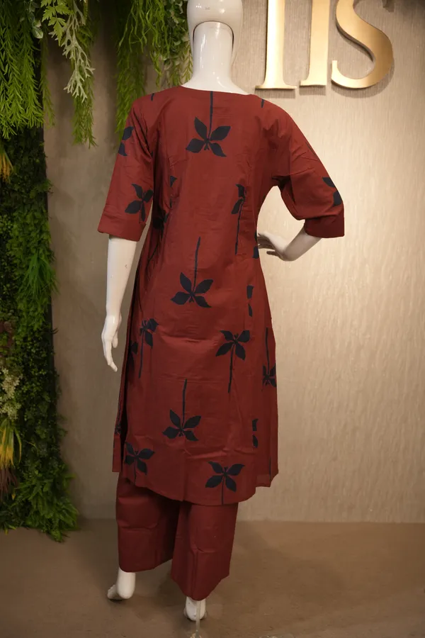 Maroon_Cotton_Coord_Set_For_Women