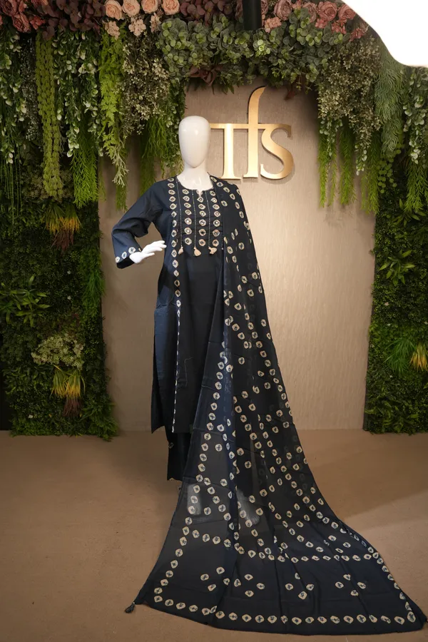 Navy_Blue_Cotton_Printed_Suit_With_Mirror_Work_Dupatta_For_Women