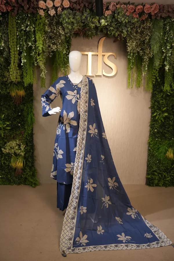 Royal_Blue_Cotton_Printed_Suit_With_Printed_Dupatta_For_Women