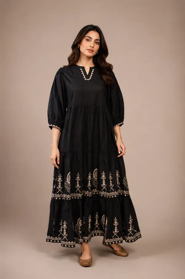 Black_Cotton_Kurti_For_Women