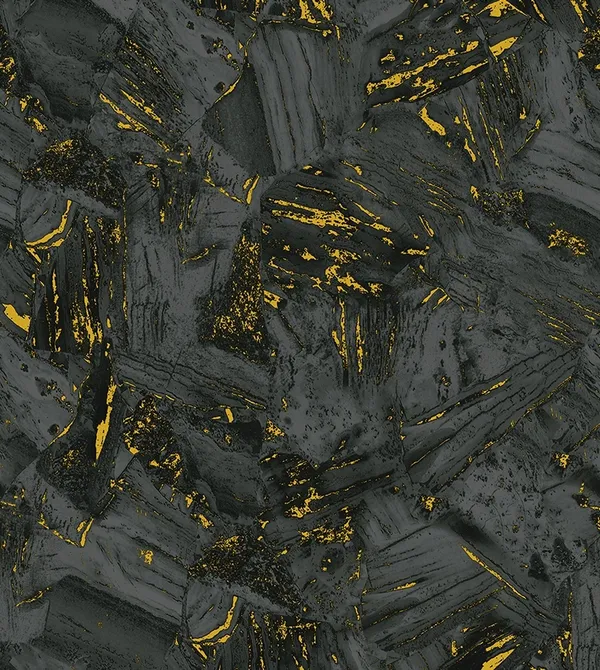 Imported_Paper_Contemporary_Dark_Grey_Gold_Marble_Wallpaper