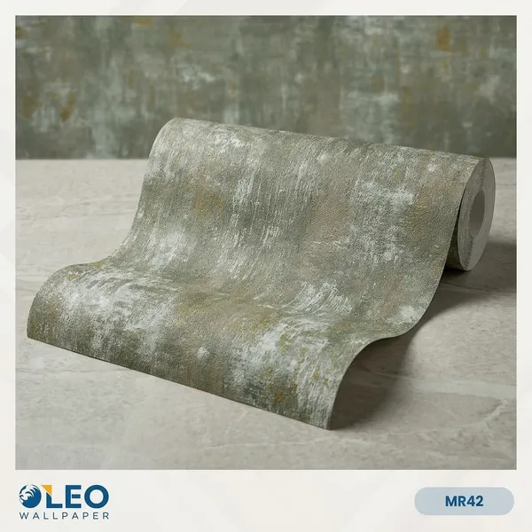 Imported_Paper_Contemporary_Abstract_Green_Beige_Textured_Wallpaper