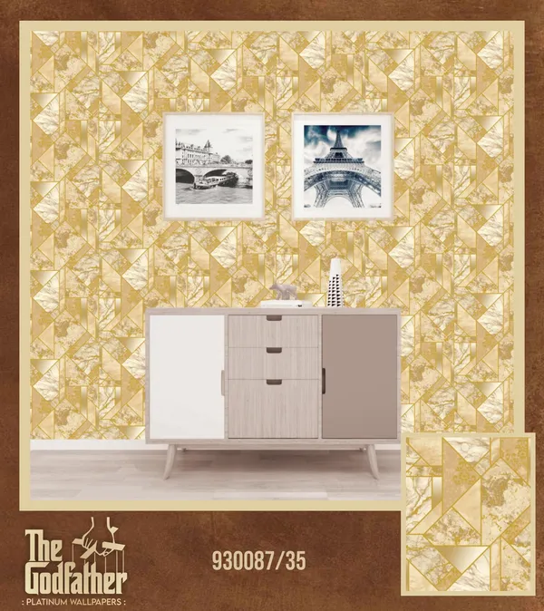 Imported_Paper_Art_Deco_Geometric_Floral_Gold_Wallpaper