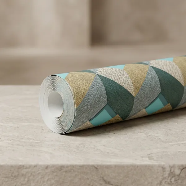 Imported_Paper_Modern_3d_Geometric_Cube_Pattern_Wallpaper