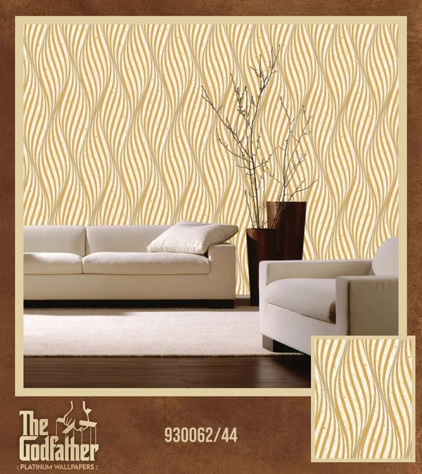 Imported_Paper_Modern_Gold_Cream_Zebra_Stripe_Wallpaper