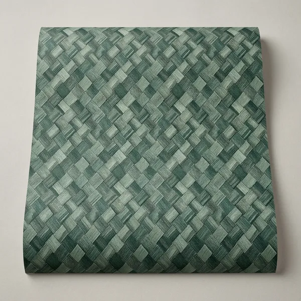 Imported_Paper_Green_Basketweave_Peel_And_Stick_Wallpaper