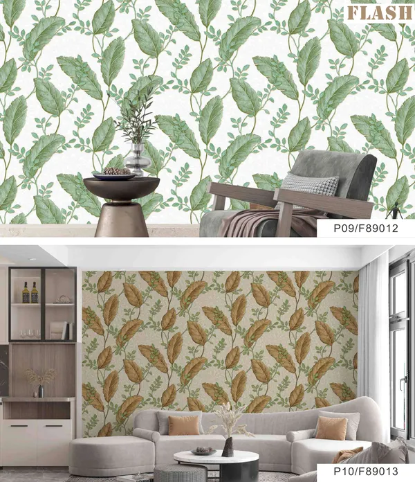 Imported_Paper_Peel_And_Stick_Green_Tropical_Leaves_Wallpaper