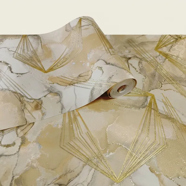Imported_Paper_Art_Deco_Beige_Gold_Marble_Geometric_Wallpaper
