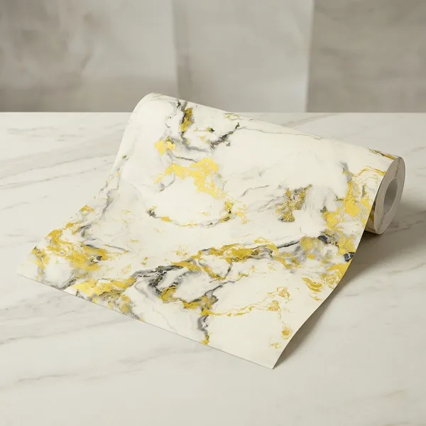 Imported_Paper_Marble_Effect_Gold_Accent_Decorative_Wallpaper