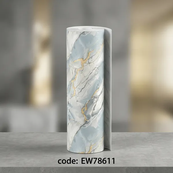 Imported_Paper_Contemporary_Blue_Gold_Marble_Self_Adhesive_Wallpaper
