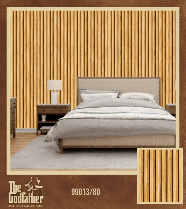 Imported_Paper_Modern_Brown_Vertical_Slat_Panel_Wallpaper