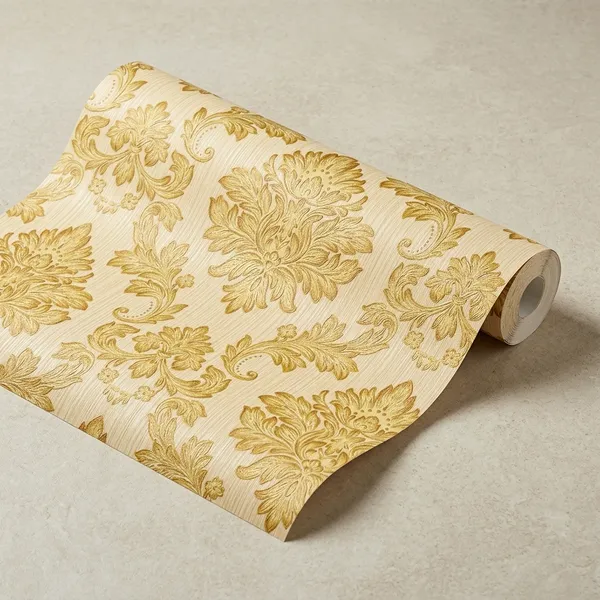 Imported_Paper_Classic_Gold_Damask_Cream_Background_Wallpaper
