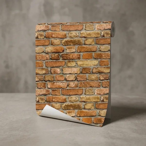 Imported_Paper_Rustic_Orange_Brick_Texture_Peel_And_Stick_Wallpaper