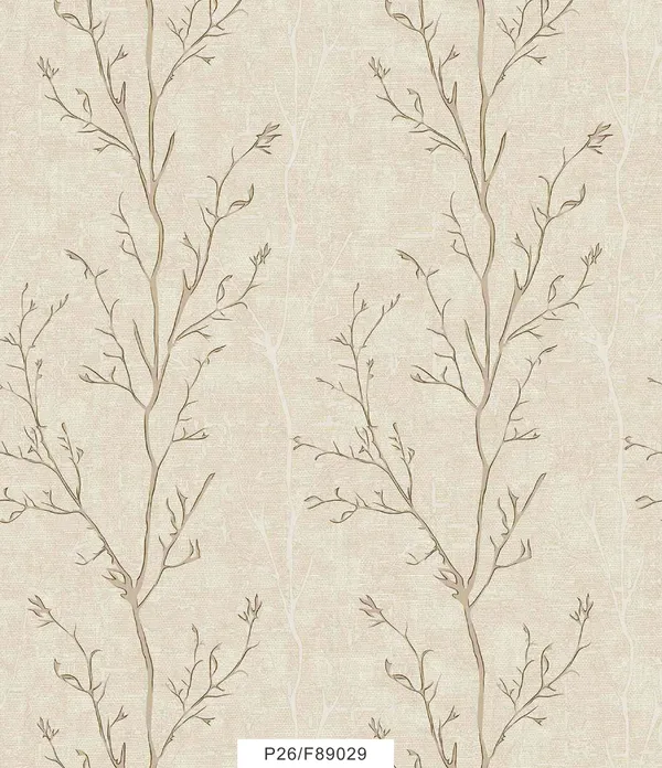 Imported_Paper_Nature_Botanical_Branch_Print_Beige_Wallpaper