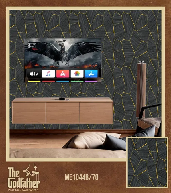 Imported_Paper_Modern_Black_Gold_Geometric_Line_Wallpaper