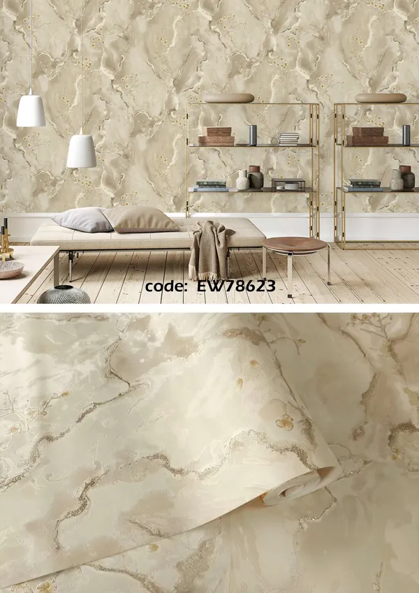 Imported_Paper_Modern_Marble_Beige_Wallpaper
