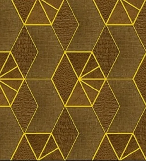 Imported_Paper_Modern_Gold_Brown_Geometric_Diamond_Wallpaper