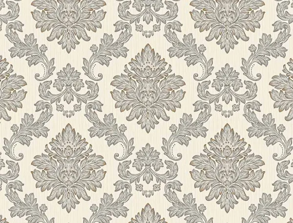Imported_Paper_Classic_Gray_Damask_Scrollwork_Wallpaper
