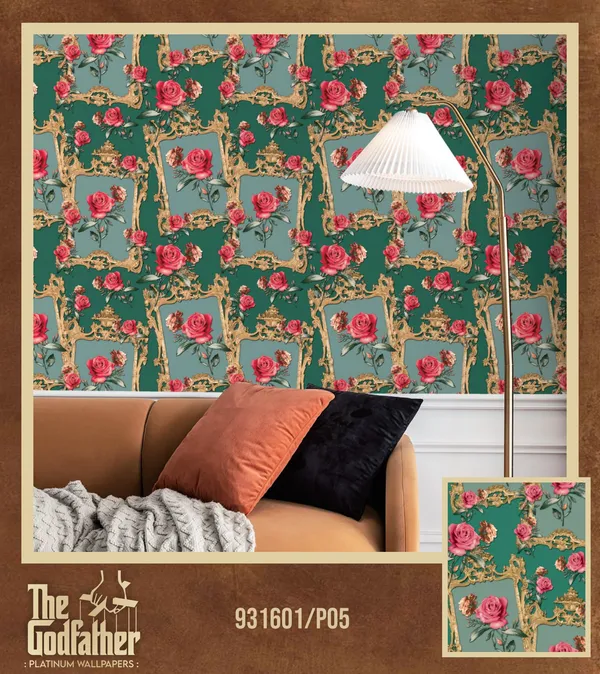 Imported_Paper_Victorian_Baroque_Floral_Frame_Wallpaper
