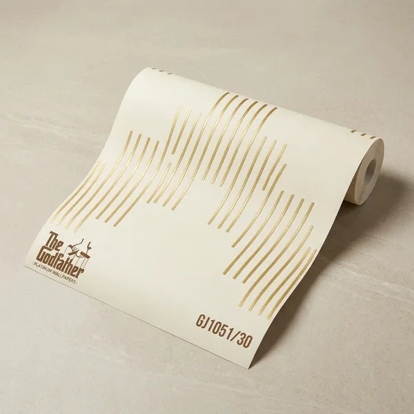 Imported_Paper_Modern_Gold_Geometric_Chevron_Pattern_Wallpaper