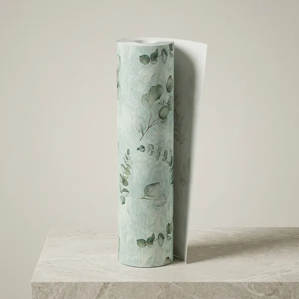 Imported_Paper_Botanical_Eucalyptus_Leaf_Self_Adhesive_Wallpaper