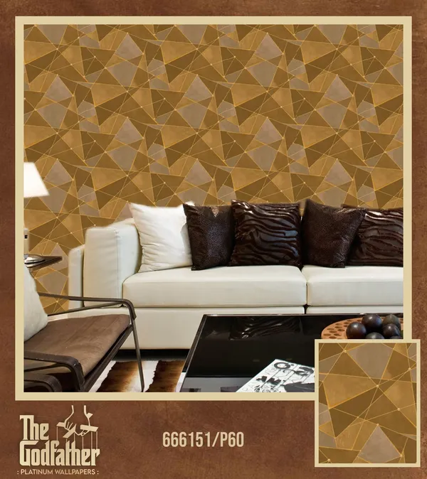 Imported_Paper_Modern_Gold_Beige_3d_Triangle_Geometric_Wallpaper