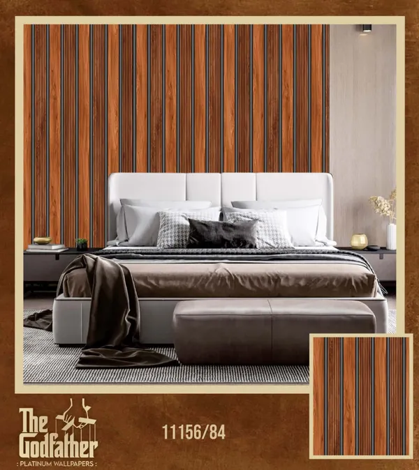 Imported_Paper_Contemporary_Vertical_Stripe_Orange_Wallpaper