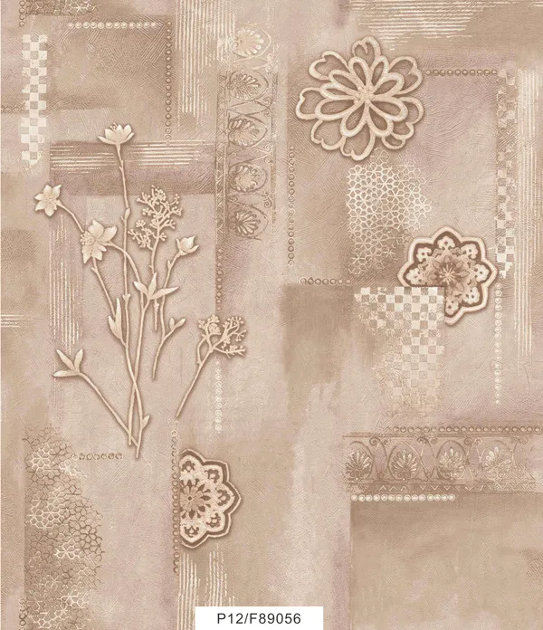 Imported_Paper_Beige_Cream_Embossed_Floral_Textured_Wallpaper