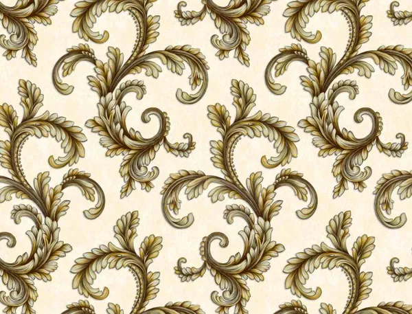 Imported_Paper_Baroque_Cream_Gold_Scroll_Foliage_Wallpaper