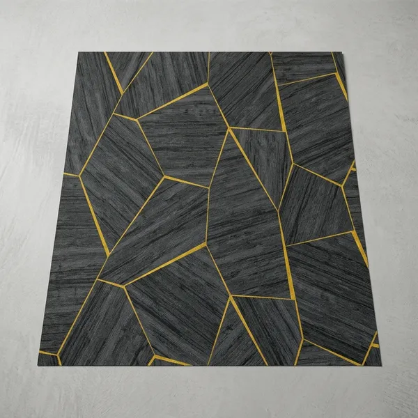 Imported_Paper_Modern_Black_Gold_Geometric_Line_Wallpaper